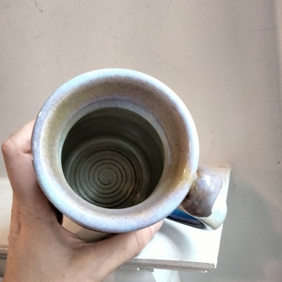 Artist Signed Fred Dink artisan mug stine 6" - Picture 6 of 7